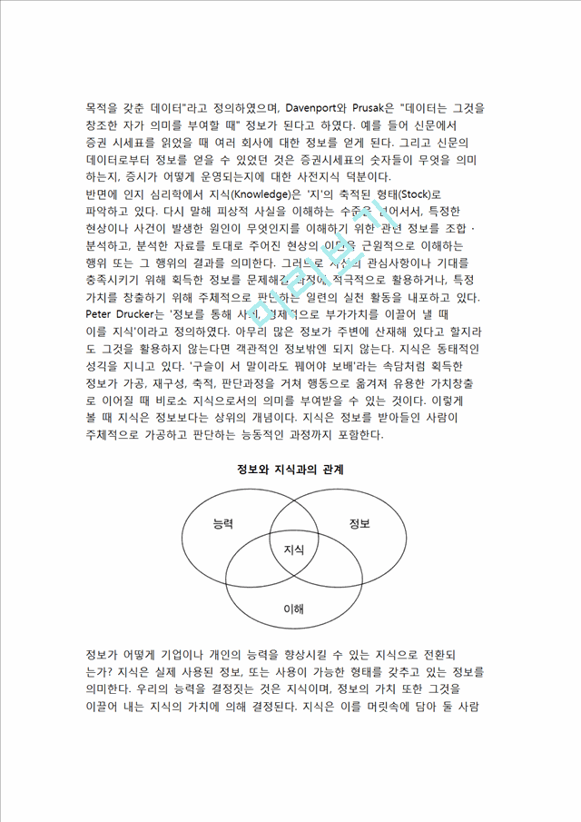 [지식개념] 지식의 정의(의의)와 유형(분류) 및 특성(특징).hwp